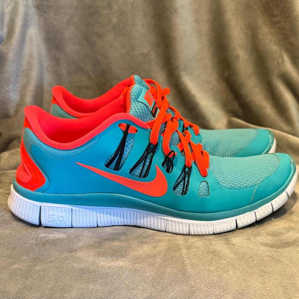 Nike Free 5.0 Teal and Orange